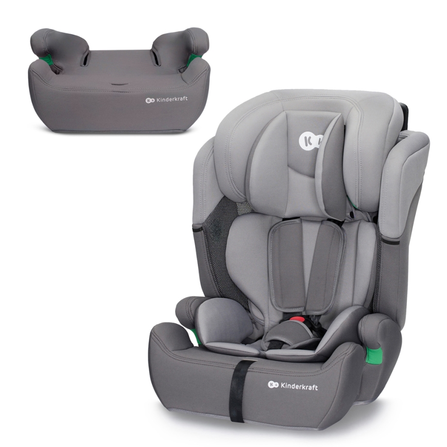 KINDERKRAFT - Autonistuin COMFORT UP i-Koko (76-150 cm) vaaleanharmaa