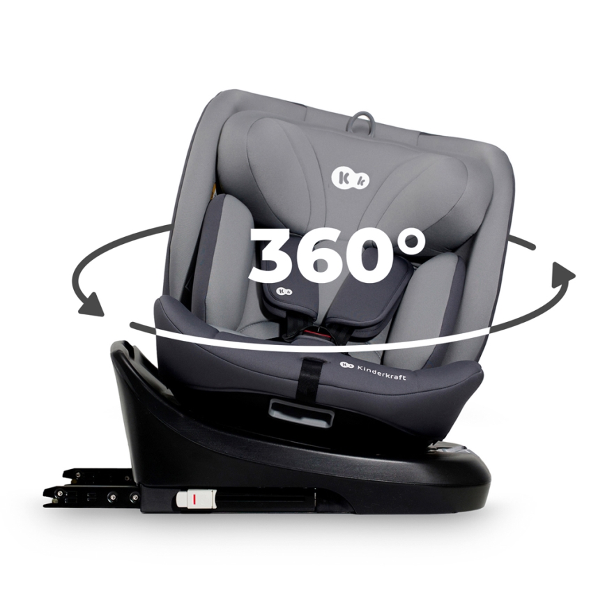 KINDERKRAFT - Autonistuin I-GROW i-Koko (40-150 cm) harmaa