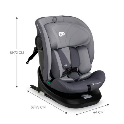 KINDERKRAFT - Autonistuin I-GROW i-Koko (40-150 cm) harmaa