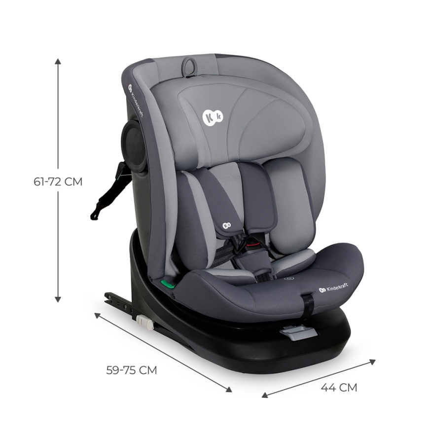 KINDERKRAFT - Autonistuin I-GROW i-Koko (40-150 cm) harmaa