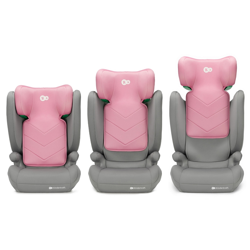 KINDERKRAFT - Autonistuin I-SPARK i-Koko (100-150 cm) vaaleanpunainen