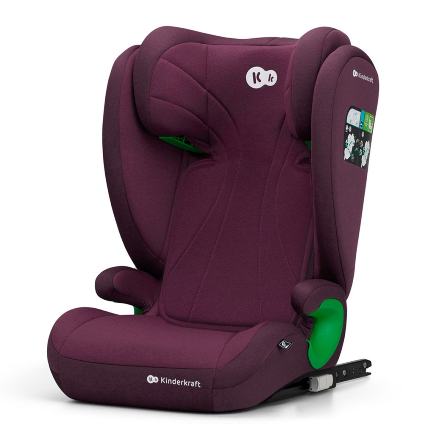 KINDERKRAFT - Autonistuin JUNIOR FIX 2 (100-150 cm) Cherry pearl