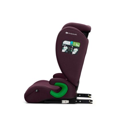 KINDERKRAFT - Autonistuin JUNIOR FIX 2 (100-150 cm) Cherry pearl