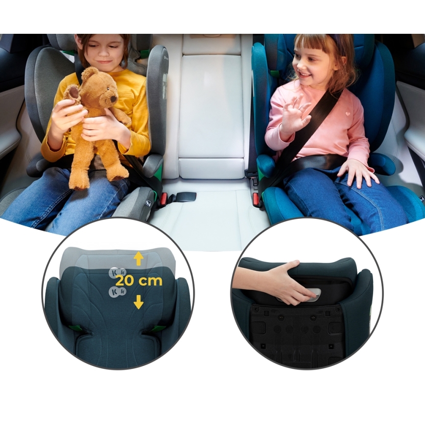 KINDERKRAFT - Autonistuin JUNIOR FIX 2 (100-150 cm) Harbor sininen