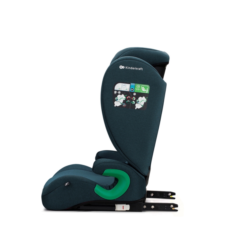 KINDERKRAFT - Autonistuin JUNIOR FIX 2 (100-150 cm) Harbor sininen