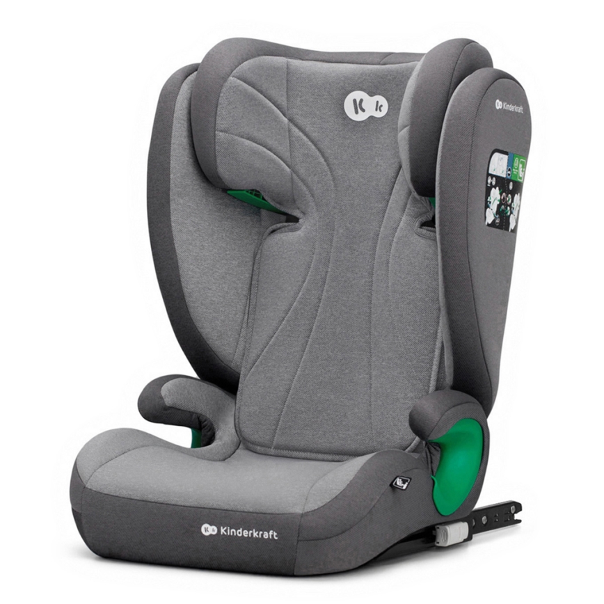 KINDERKRAFT - Autonistuin JUNIOR FIX 2 (100-150 cm) Raketti harmaa