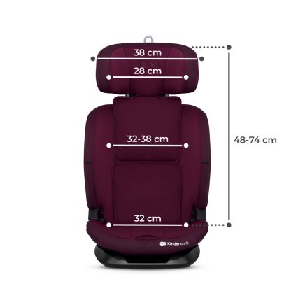 KINDERKRAFT - Autonistuin ONETO 3 i-Koko (76-150 cm) + Isofix Cherry pearl