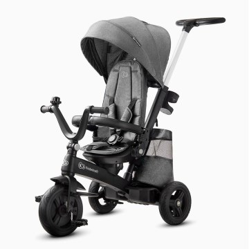 KINDERKRAFT - Lasten kolmipyörä 5v1 EASYTWIST harmaa/musta
