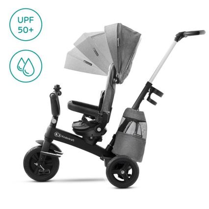 KINDERKRAFT - Lasten kolmipyörä 5v1 EASYTWIST harmaa/musta