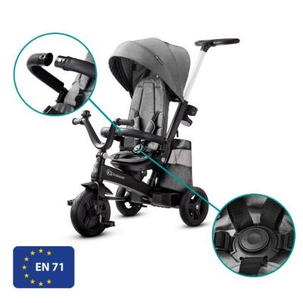 KINDERKRAFT - Lasten kolmipyörä 5v1 EASYTWIST harmaa/musta