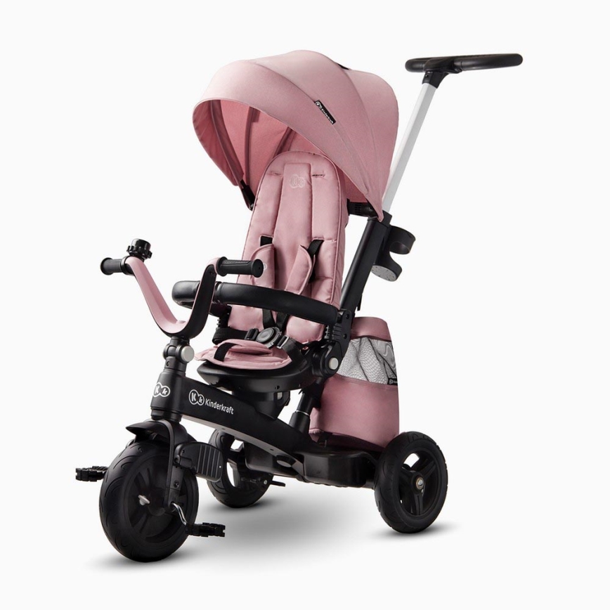 KINDERKRAFT - Lasten kolmipyörä 5v1 EASYTWIST pinkki/musta