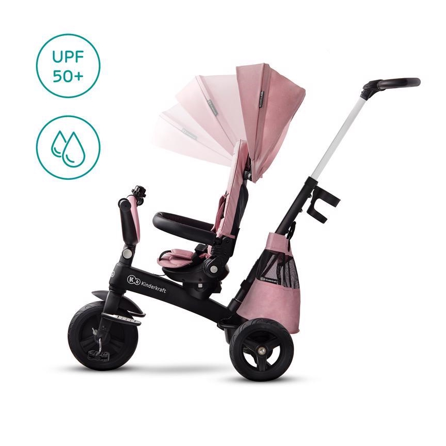 KINDERKRAFT - Lasten kolmipyörä 5v1 EASYTWIST pinkki/musta