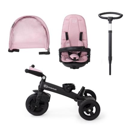 KINDERKRAFT - Lasten kolmipyörä 5v1 EASYTWIST pinkki/musta