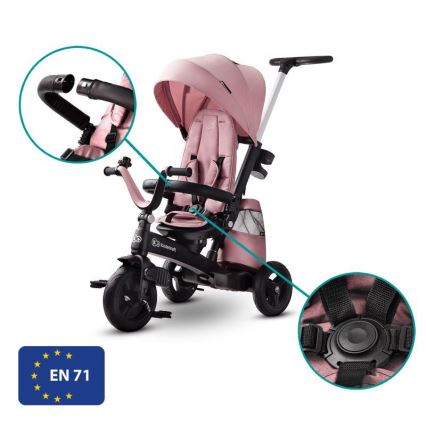 KINDERKRAFT - Lasten kolmipyörä 5v1 EASYTWIST pinkki/musta
