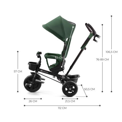 KINDERKRAFT - Lasten kolmipyörä AVEO vihreä