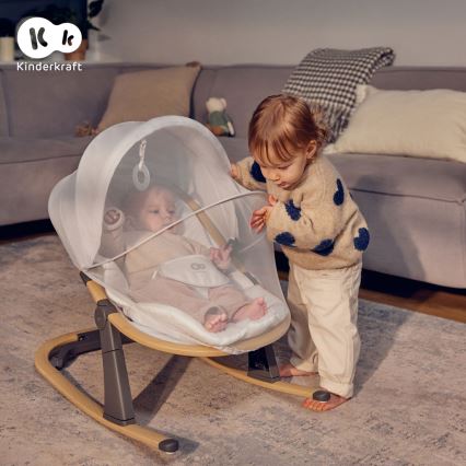 KINDERKRAFT - Lasten lepotuoli ELSU harmaa