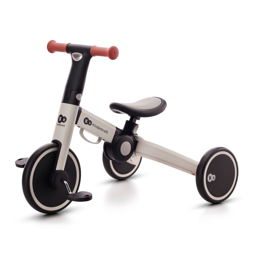 KINDERKRAFT - Lasten potkupyörä 3in1 4TRIKE harmaa