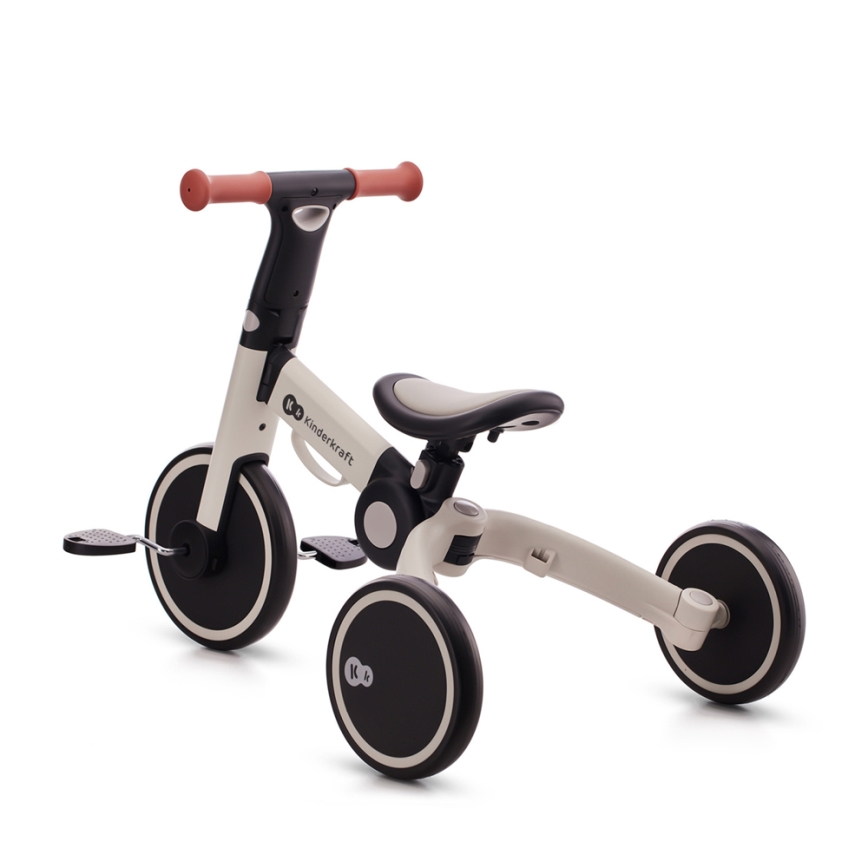 KINDERKRAFT - Lasten potkupyörä 3in1 4TRIKE harmaa