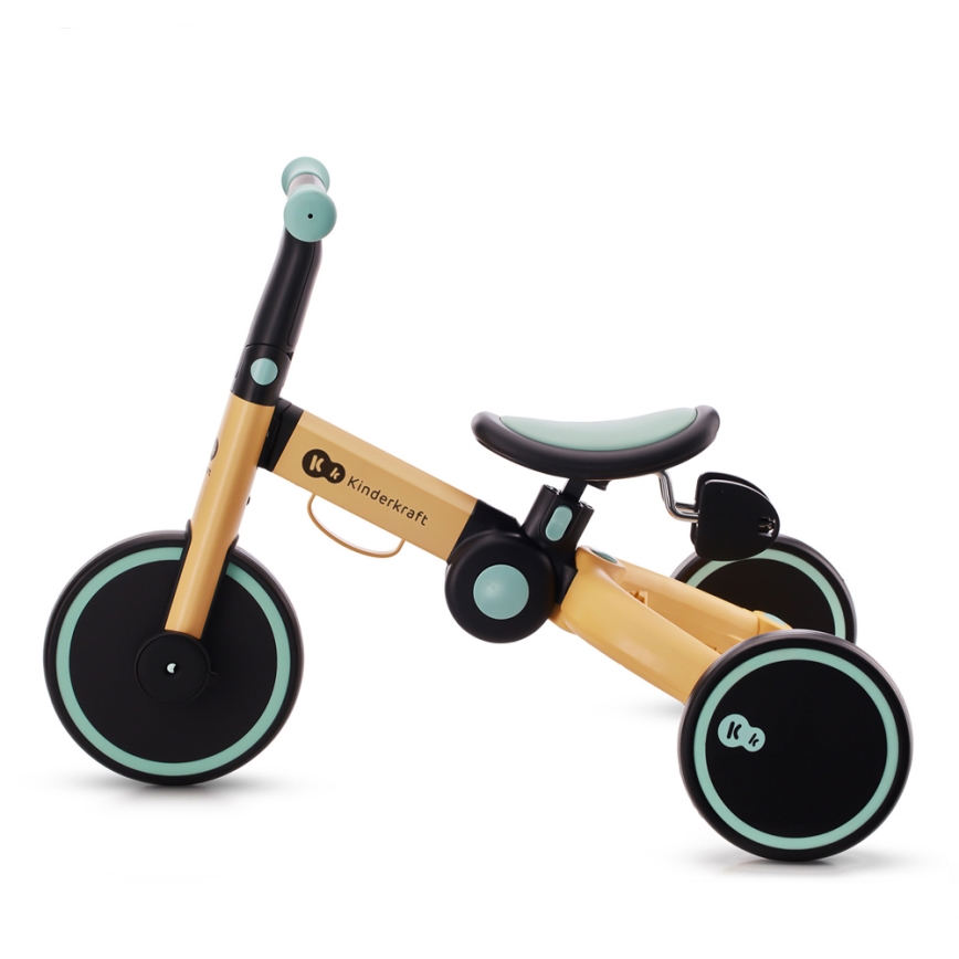 KINDERKRAFT - Lasten potkupyörä 3in1 4TRIKE keltainen/minttu
