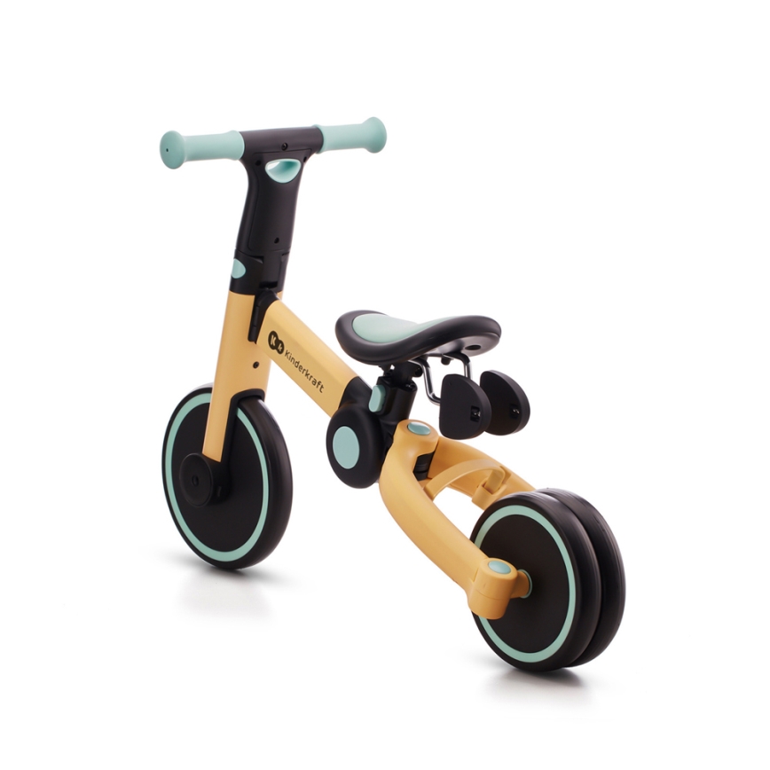 KINDERKRAFT - Lasten potkupyörä 3in1 4TRIKE keltainen/minttu