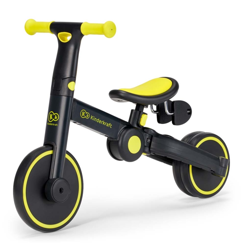 KINDERKRAFT - Lasten potkupyörä 3in1 4TRIKE keltainen/musta