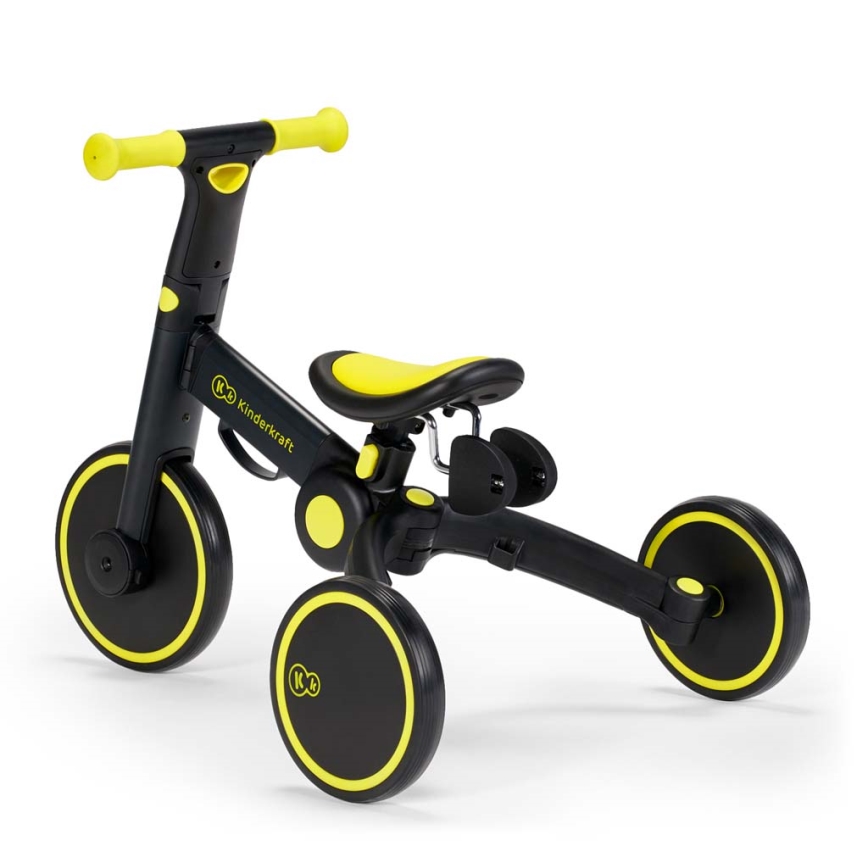 KINDERKRAFT - Lasten potkupyörä 3in1 4TRIKE keltainen/musta