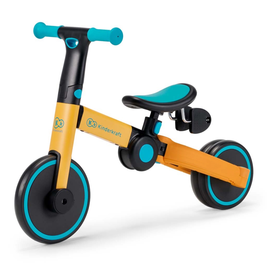 KINDERKRAFT - Lasten potkupyörä 3in1 4TRIKE keltainen/turkoosi