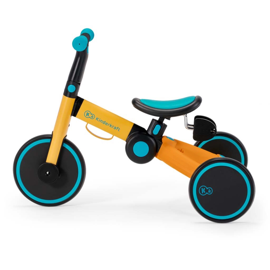 KINDERKRAFT - Lasten potkupyörä 3in1 4TRIKE keltainen/turkoosi