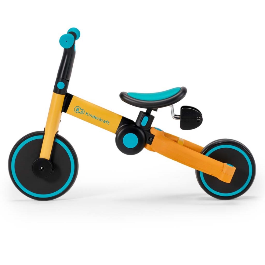 KINDERKRAFT - Lasten potkupyörä 3in1 4TRIKE keltainen/turkoosi