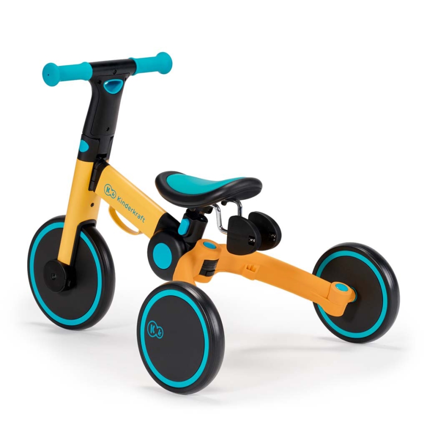 KINDERKRAFT - Lasten potkupyörä 3in1 4TRIKE keltainen/turkoosi