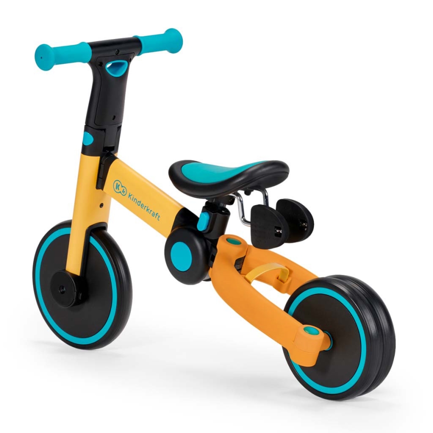 KINDERKRAFT - Lasten potkupyörä 3in1 4TRIKE keltainen/turkoosi