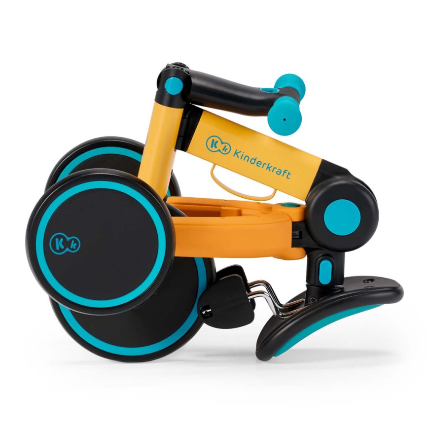 KINDERKRAFT - Lasten potkupyörä 3in1 4TRIKE keltainen/turkoosi