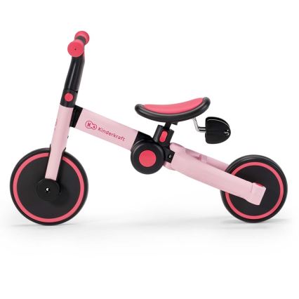 KINDERKRAFT - Lasten potkupyörä 3in1 4TRIKE vaaleanpunainen