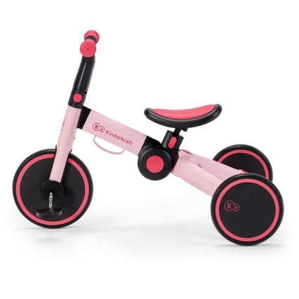 KINDERKRAFT - Lasten potkupyörä 3in1 4TRIKE vaaleanpunainen