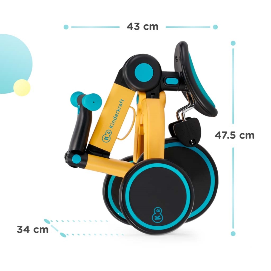 KINDERKRAFT - Lasten potkupyörä 3in1 4TRIKE vaaleanpunainen