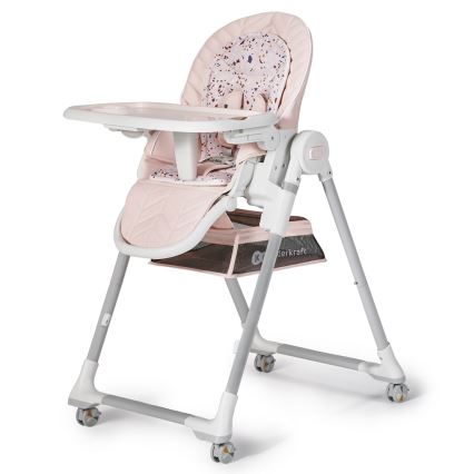 KINDERKRAFT - Lasten ruokapöydän tuoli 2in1 LASTREE pinkki/valkoinen
