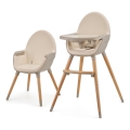 KINDERKRAFT - Lasten ruokapöydän tuoli 2v1 FINI2 pyökki/beige