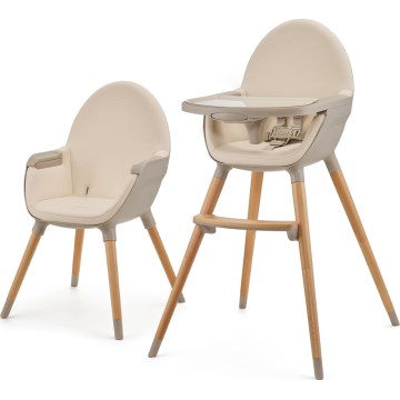 KINDERKRAFT - Lasten ruokapöydän tuoli 2v1 FINI2 pyökki/beige
