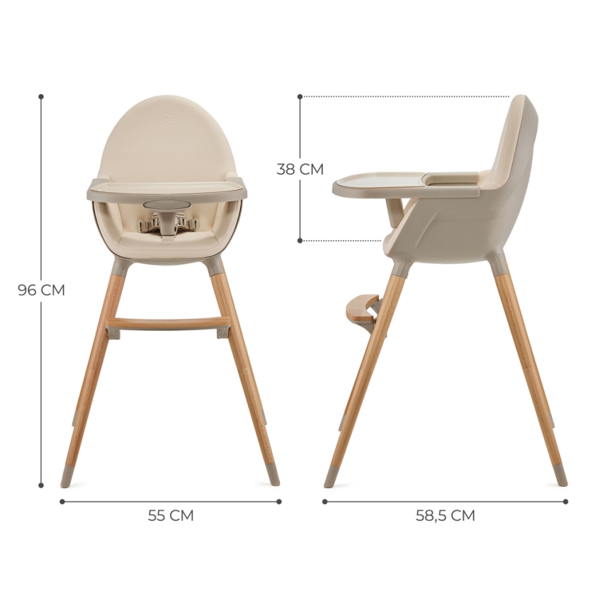 KINDERKRAFT - Lasten ruokapöydän tuoli FINI2 pyökki/beige