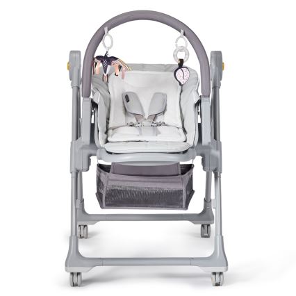 KINDERKRAFT - Lasten ruokatuoli 2in1 LASTREE harmaa