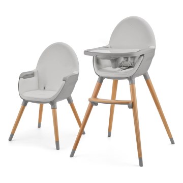 KINDERKRAFT - Lasten syöttötuoli 2-in-1 FINI2 pyökki/harmaa