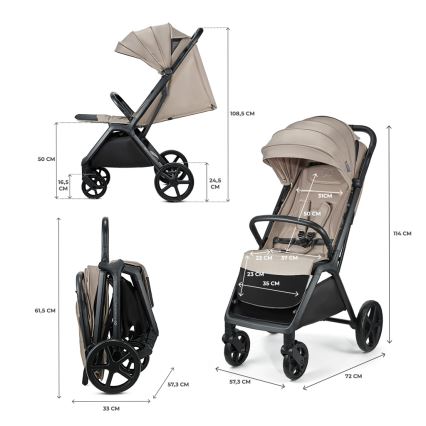 KINDERKRAFT - Lastenrattaat LOOM beige