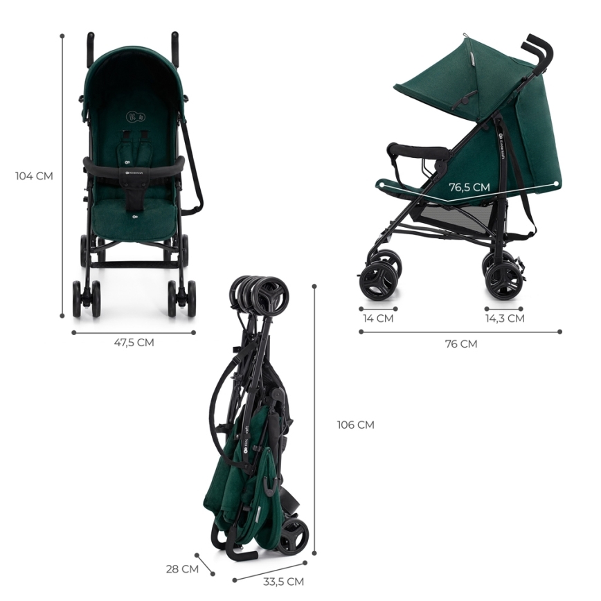 KINDERKRAFT - Lastenrattaat TIK Green metsä