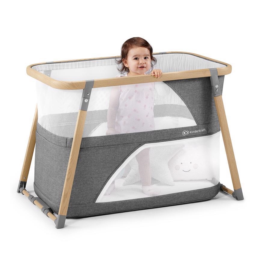 KINDERKRAFT - Matkasänky 4in1 SOFI harmaa