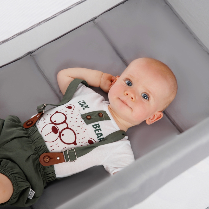 KINDERKRAFT - Matkasänky Baby Tiger VIKI harmaa