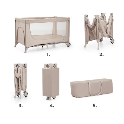 KINDERKRAFT - Matkasänky JOY 2 beige