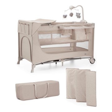 KINDERKRAFT - Matkasänky JOY 2 lisävarusteiden kanssa beige