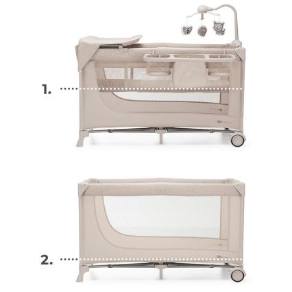 KINDERKRAFT - Matkasänky JOY 2 lisävarusteiden kanssa beige