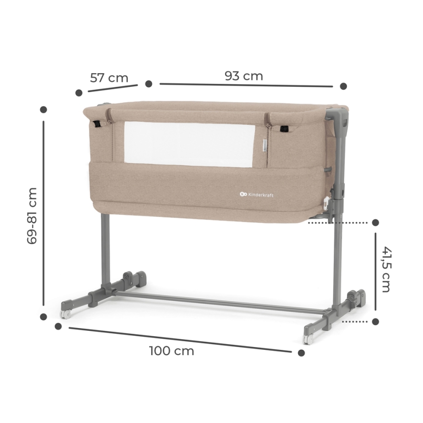 KINDERKRAFT - Pinnasänky NESTE GROW beige