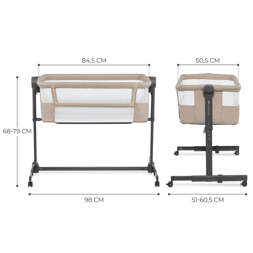 KINDERKRAFT - Pinnasänky NESTE UP 2 beige